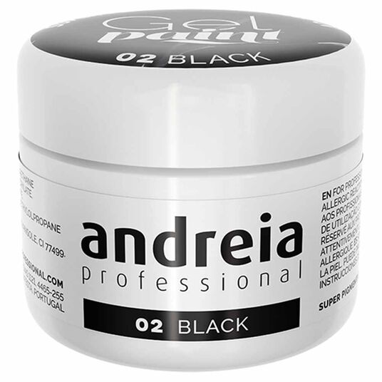 Andreia Professional Gel Paint 02 Black, 4ml