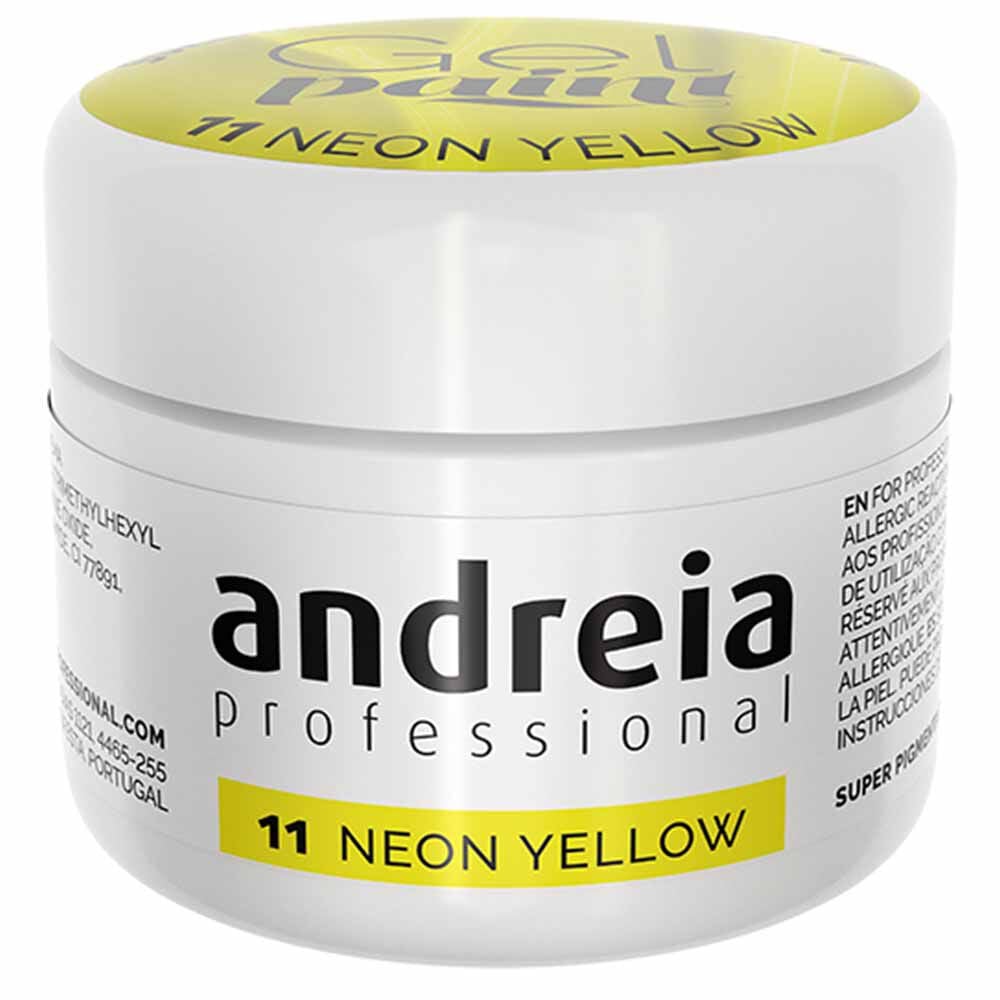 Andreia Professional Gel Paint 11 Neon Yellow, 4ml Andreia Professional Gel Paint 11 Neon Yellow, 4ml
