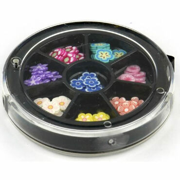 Star Nails Cane Slices Flowers