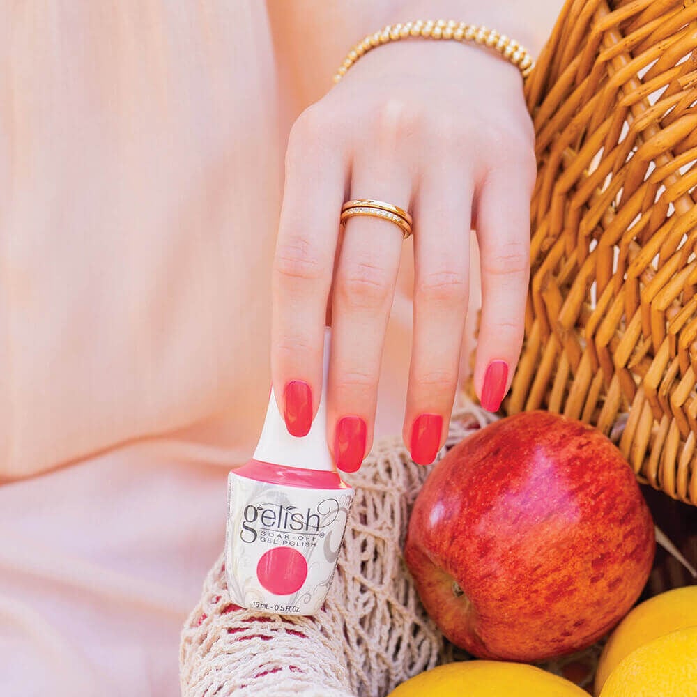 Gelish Mini „Shake It Till You Samba“ UV-Gellack – Neon Pink/rot, 9 Ml, Langanhaltend Bis 21 Tage