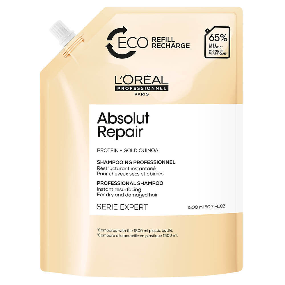 middag Perpetual Størrelse L'Oréal Professionnel Serie Expert Absolut Repair Professional Shampoo  Refill 1500ml | Shampoo | Salon Services