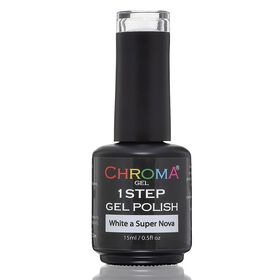 Chroma Gel One Step Gel Polish - White a Super Nova 15ml