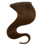 Wildest Dreams 100% Human Hair Clip-In Extensions, Single Weft, 18 inch/21g - 4B Tobacco
