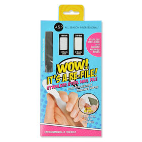 ASP Wow! Its a Re-file! Stainless Steel Nail File with Replacement Abrasive Paper