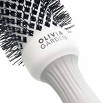 Olivia Garden Expert Blowout Round Hair Brush Shine White & Grey 35mm