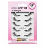 Salon System Strip Lash 022 3/4 Length, Pack of 5