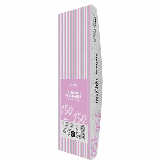 Andreia Professional Halfmoon Washable Nail File 150/150 - Pack 10