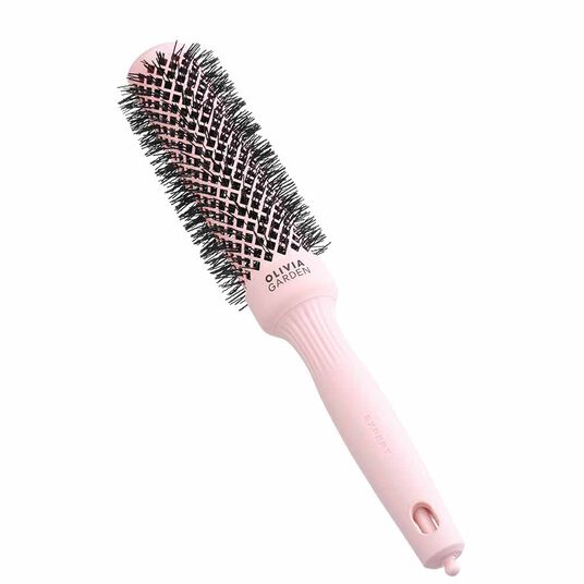 Olivia Garden Expert Blowout Speed Wavy Bristles Pastel Pink Brush 35mm