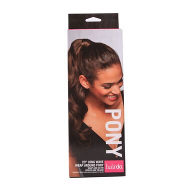 Hairdo 23" Long Wave Wrap Around Pony hair piece R4/ Midnight Brown