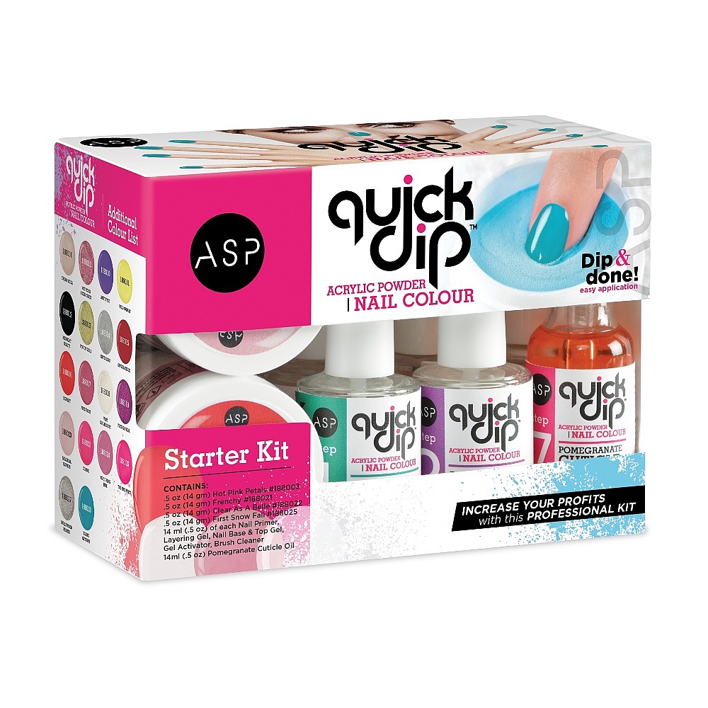 Asp Quick Dip Acrylic Powder Nail Colour System Starter Kit