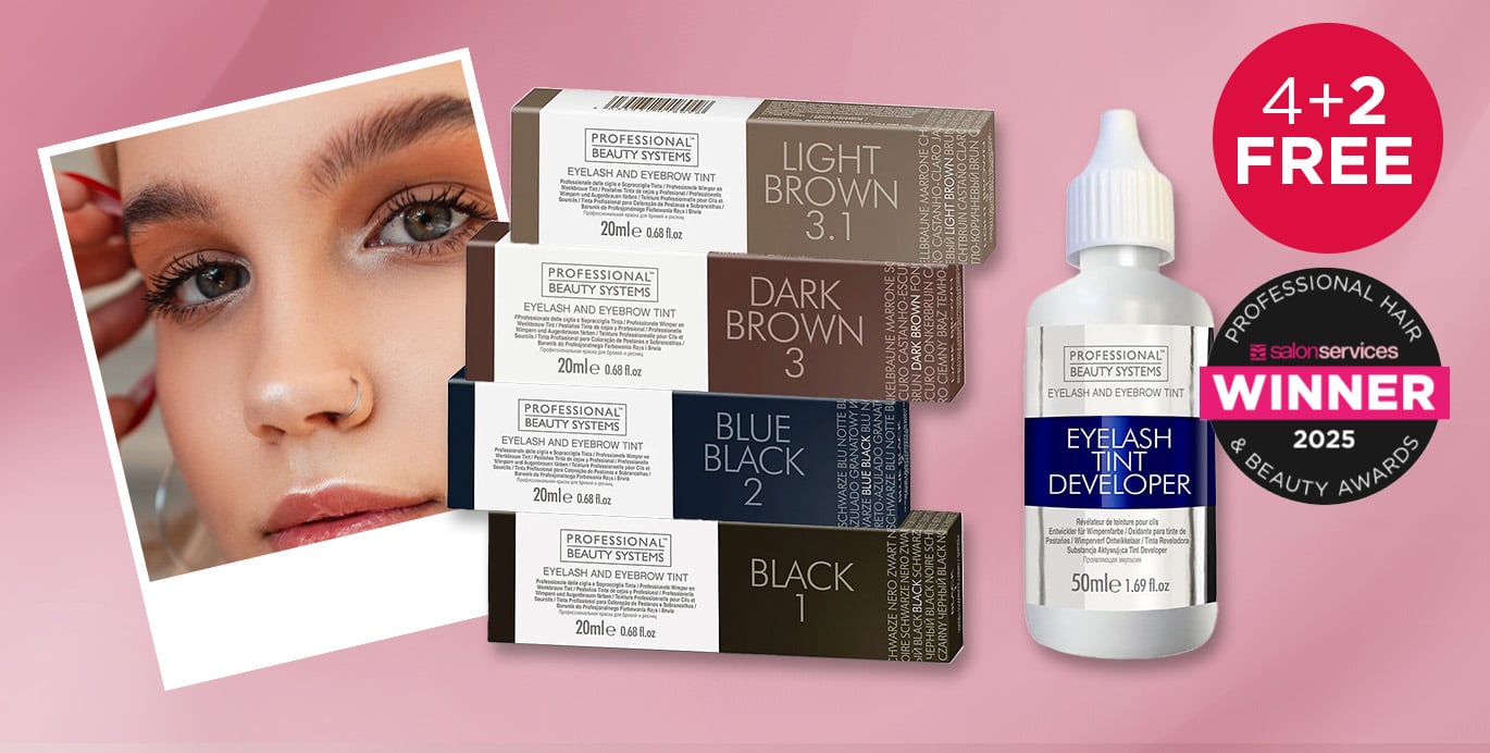 Buy 4 get 2 free across PBS Lash Tints & Developers