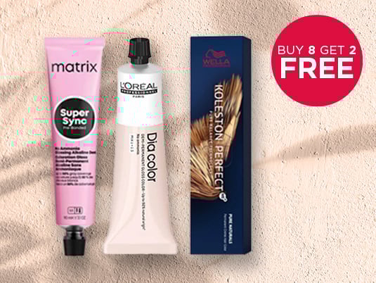 Shop professional hair dye offers on the best salon brands including Wella, L'Oréal, Schwarzkopf, Redken.