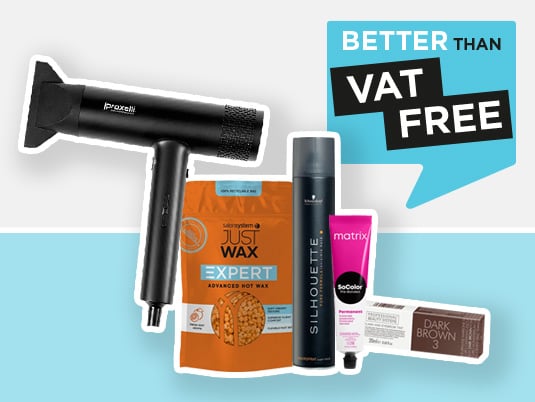 Save when you need to with our Better Than VAT Free hair and beauty offers.