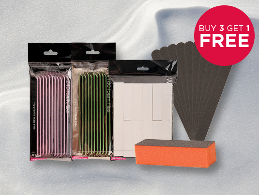 Buy 3 get 1 free across Salon Services Files, Blocks & Buffers