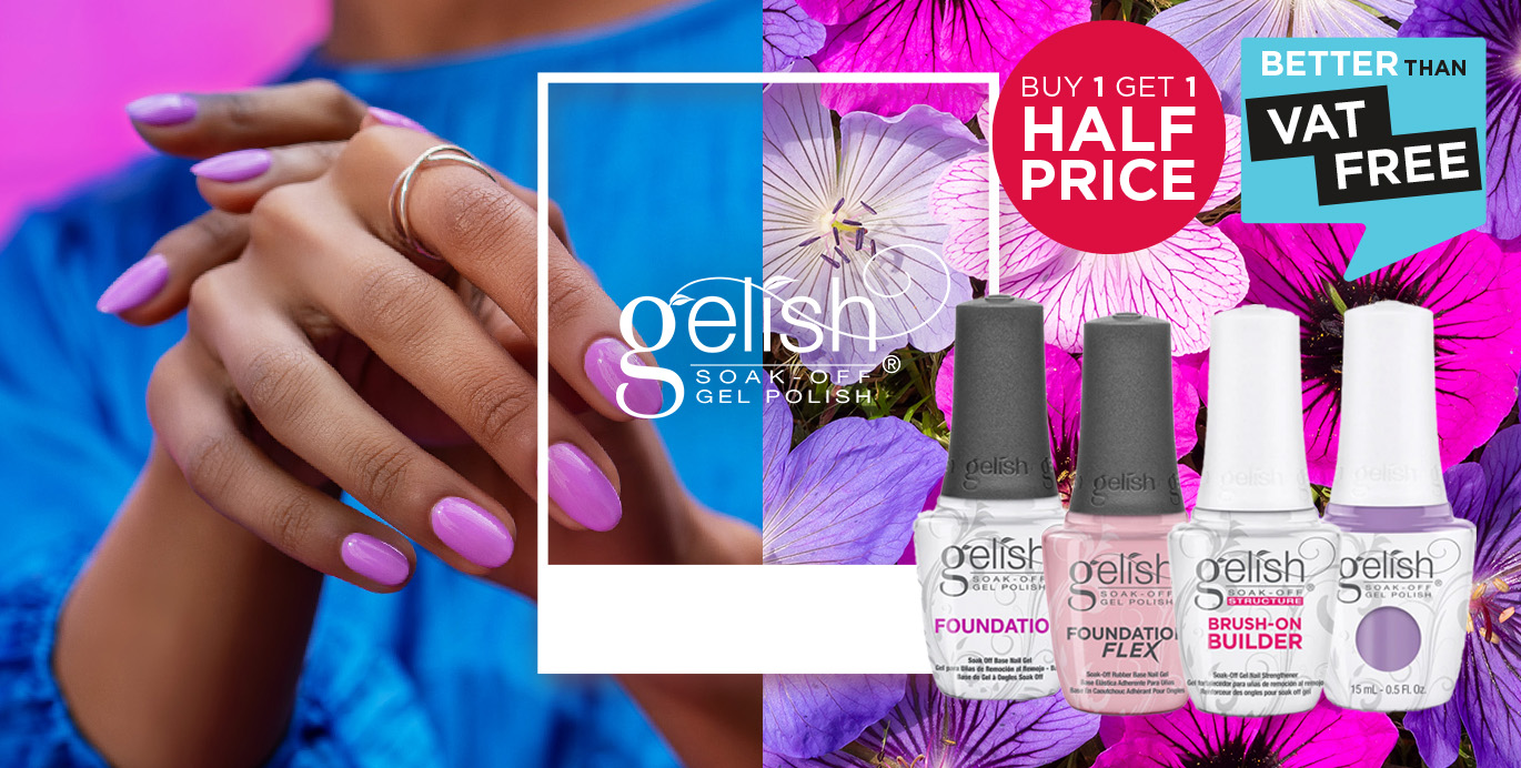 Buy 1 Get 1 Half Price across Gelish Gel Polish 15ml