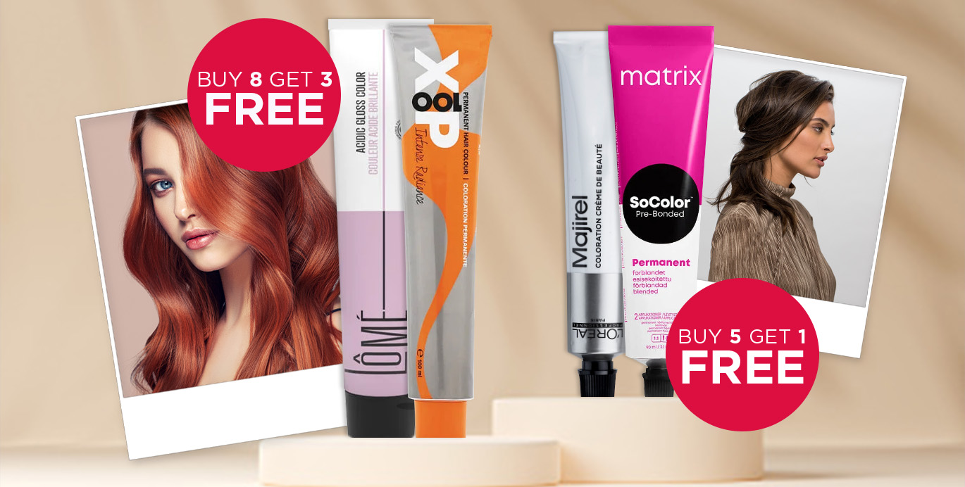 Shop professional hair dye offers on the best salon brands including Wella, L'Oréal, Schwarzkopf and Redken.