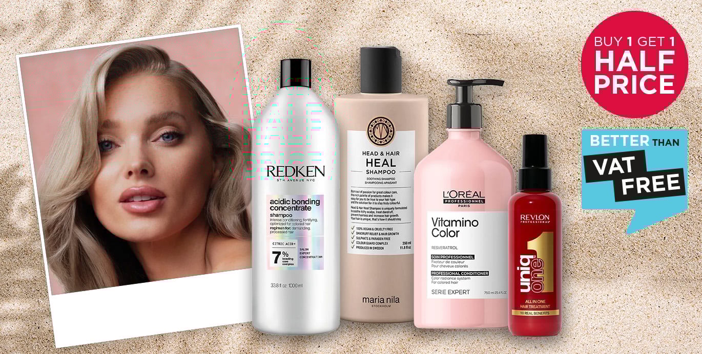 Shop hair care and styling offers on the best salon brands including Redken, L'Oréal & Color Wow.
