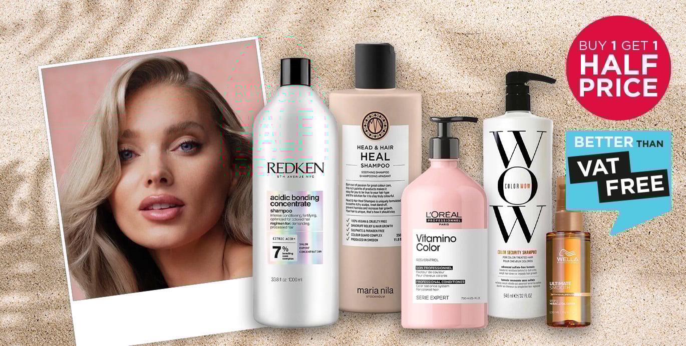 Shop hair care and styling offers on the best salon brands including Redken, L'Oréal & Color Wow.