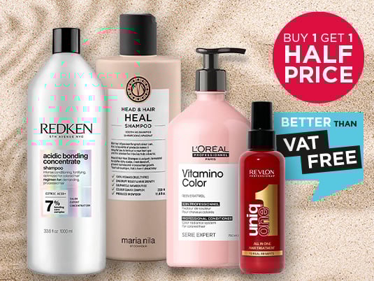 Shop hair care and styling offers on the best salon brands including Redken, L'Oréal & Color Wow.
