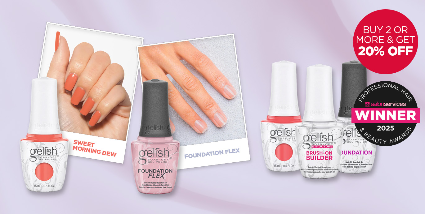 Buy 2 or more & Get 20% off across Gelish Nail range