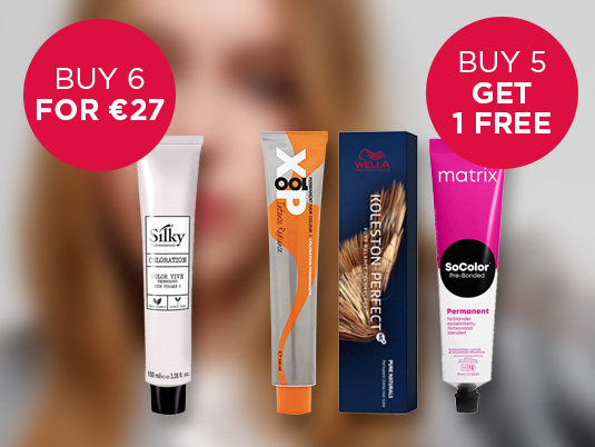 Shop professional hair dye offers on the best salon brands including Wella, L'Oréal, Schwarzkopf and Redken.