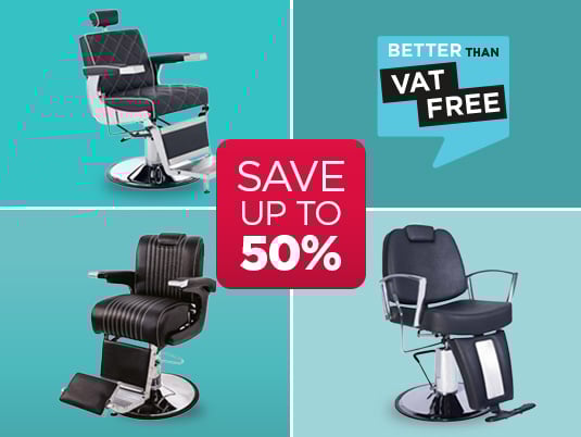 Save up to 50% off on Barber Chairs