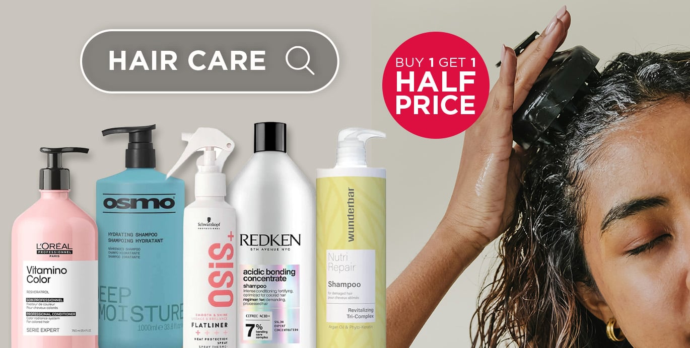 Shop offers on shampoo, conditioner and styling products from top salon brands including Redken, L'Oreal & Osmo.