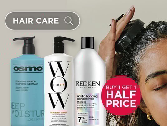Shop offers on shampoo, conditioner and styling products from top salon brands including Redken, L'Oreal & Osmo.