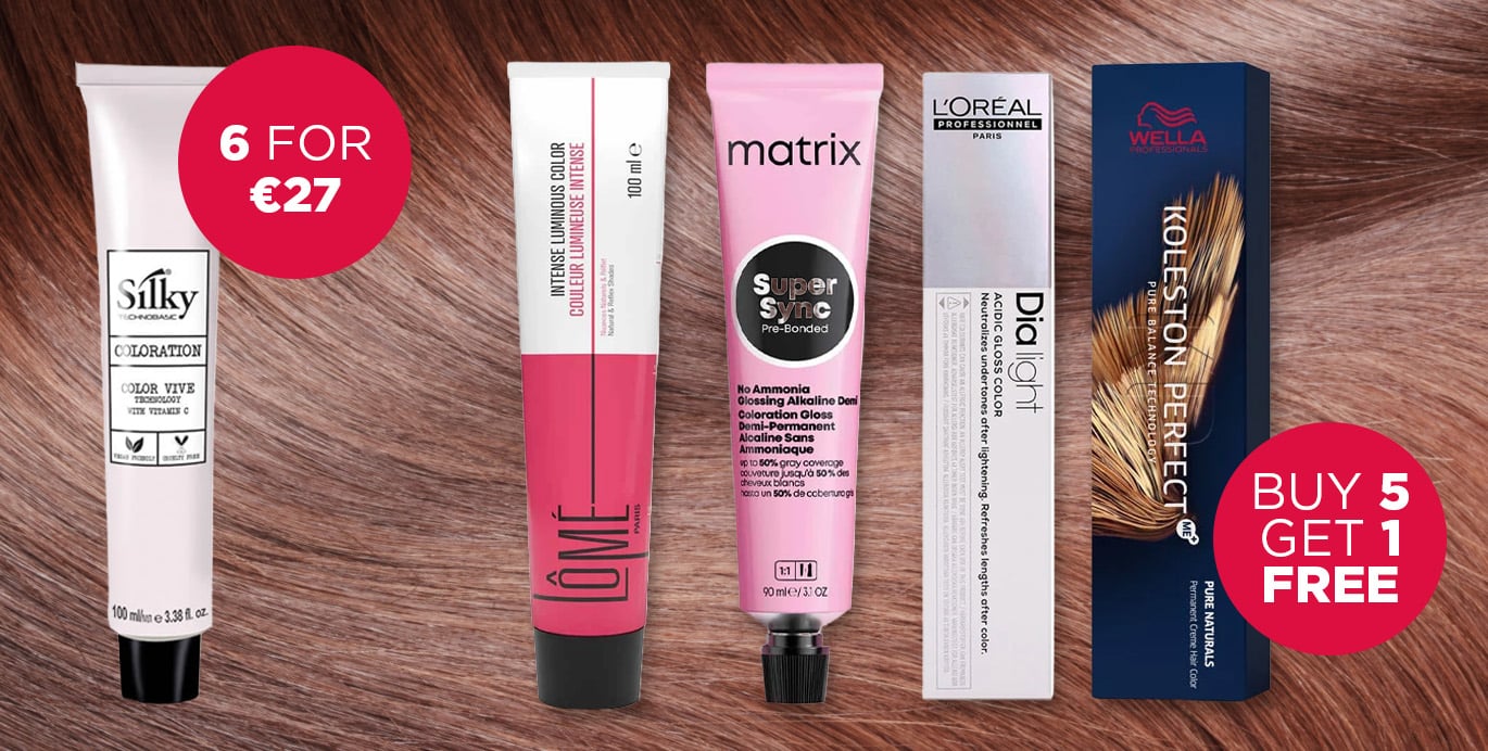 Shop professional hair dye offers on the best salon brands including Wella, L'Oréal, Schwarzkopf and Redken.