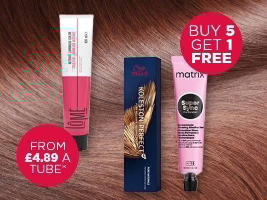 Shop professional hair dye offers on the best salon brands including Wella, L'Oréal, Schwarzkopf and Redken.