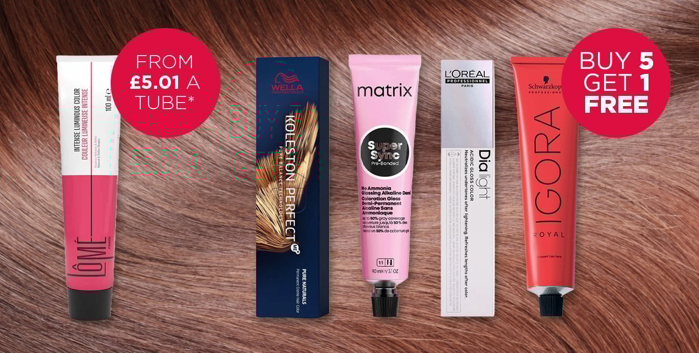 Shop professional hair dye offers on the best salon brands including Wella, L'Oréal, Schwarzkopf and Redken.