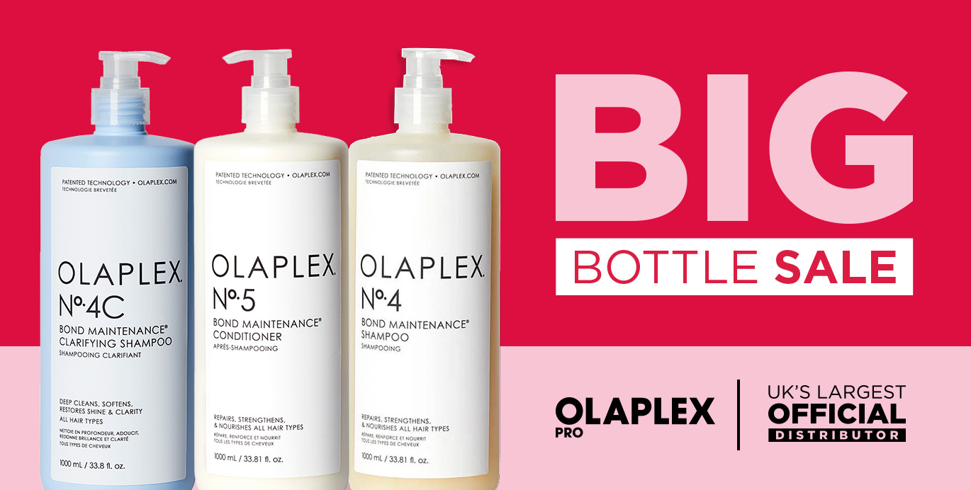 Save 25% for a limited time on Olaplex 1 litre sizes.
