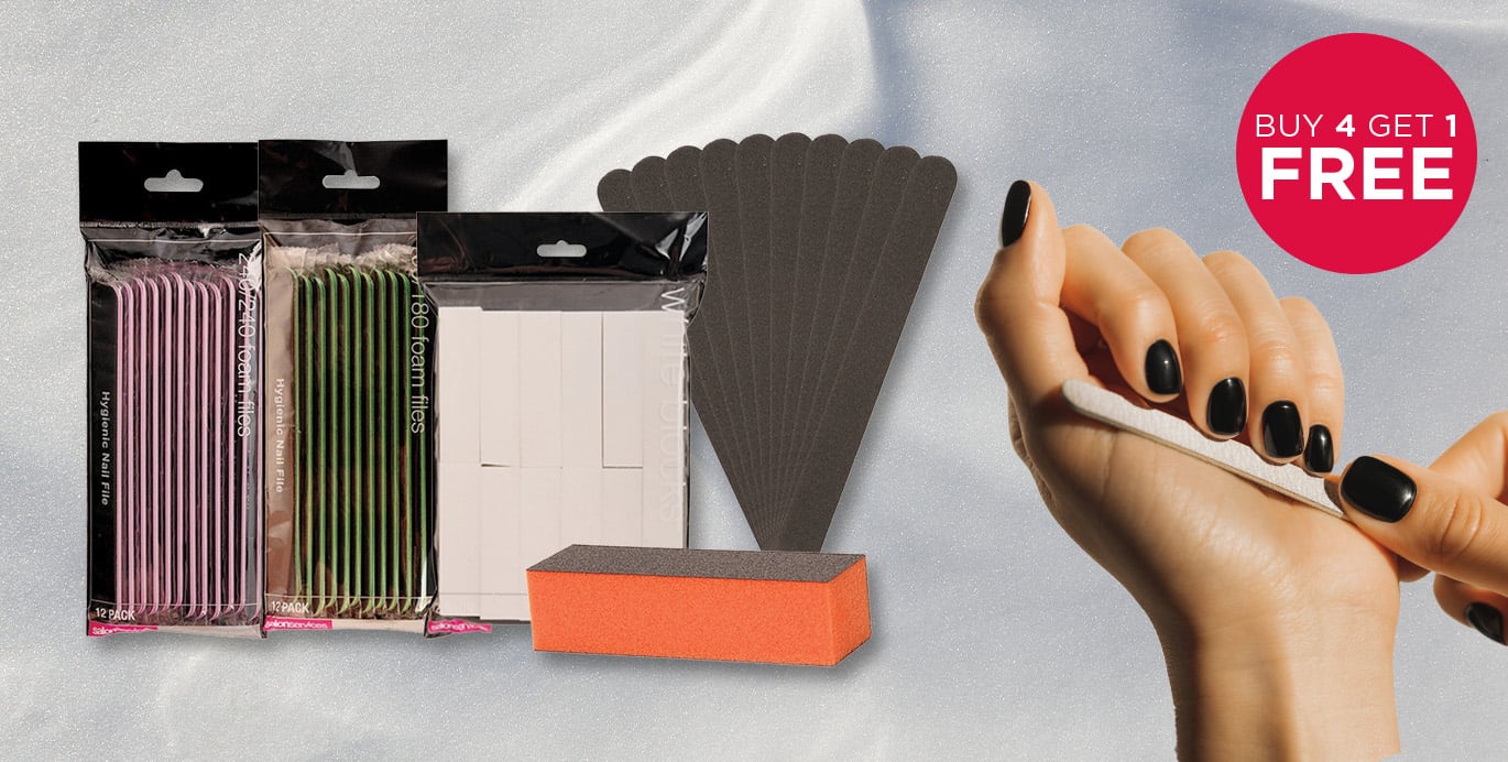 Buy 4 get 1 free across Salon Services Files, Blocks & Buffers