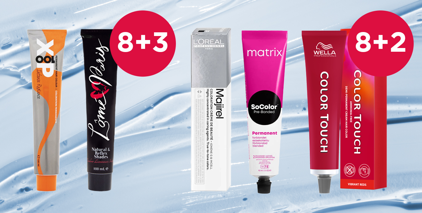 Shop professional hair dye offers on top salon brands including Wella, L'Oréal, Schwarzkopf, Redken and more!