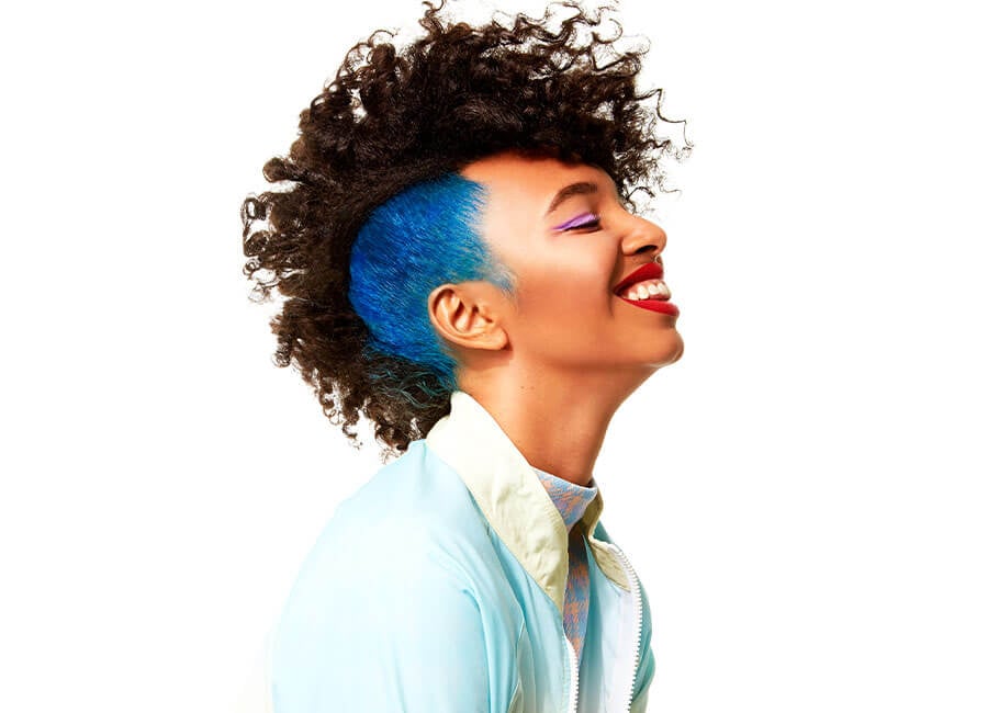 Get the look: Wunderbar creative blue hair 