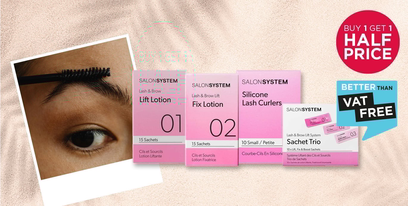 Buy 1 Get 1 Half Price across Salon System Lash Lift & Perm range
