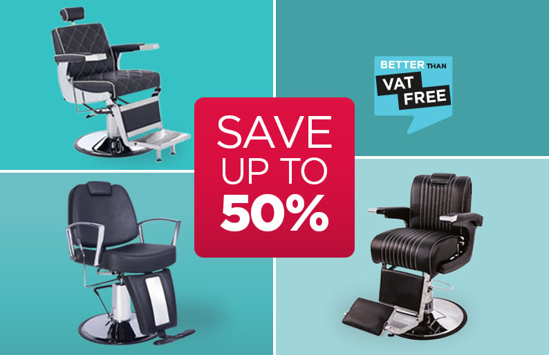Save 50% across selected Barber Chairs
