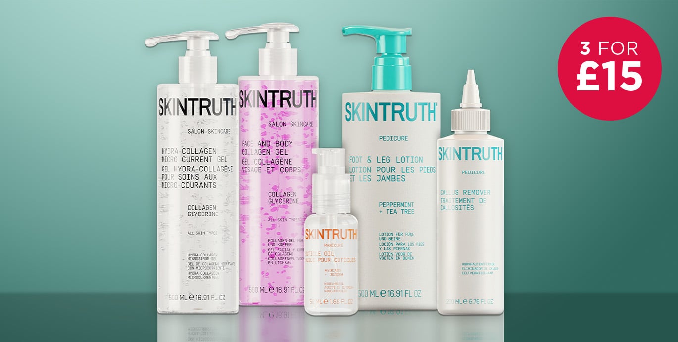 Skintruth 3 for £15 across Skintruth Manicure, Pedicure & Skincare range