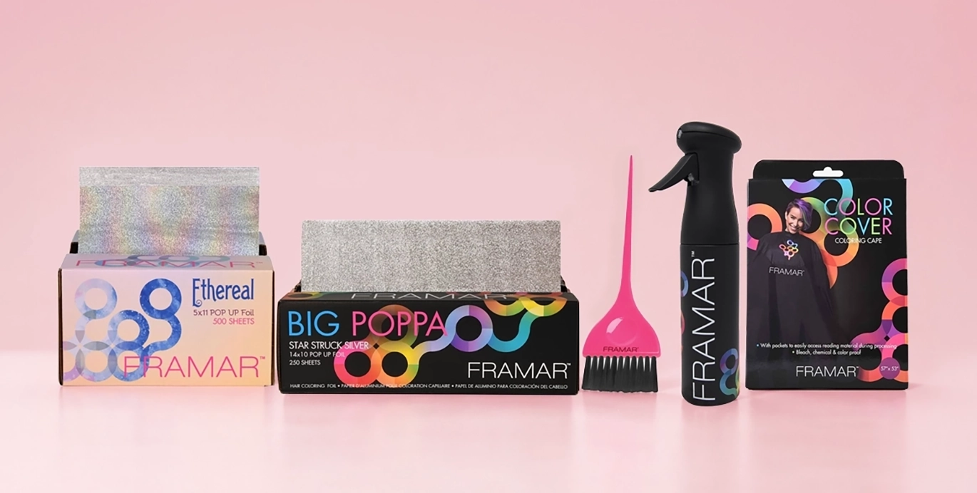 Buy 1 Get 1 Half Price on Framar hair foils and colour tools.