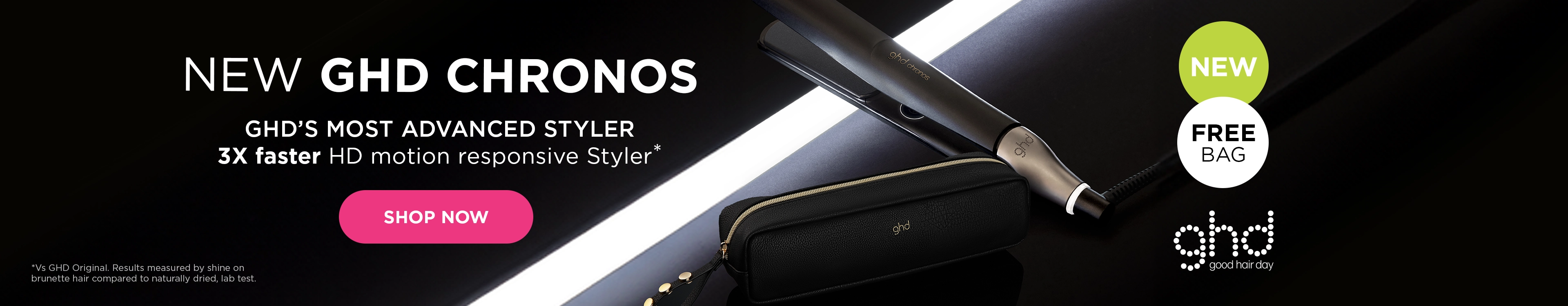 Enjoy 3x faster styling* with the new GHD Chronos Hair Styler