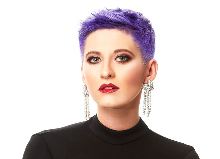 Get the look: Wunderbar creative violet hair 