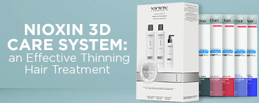 NIOXIN 3D Care System: an Effective Thinning Hair TreatmentEach 3-part System contains a unique blend of three technologies, formulated to promote scalp health and combat thin hair in both women and men. 85% of consumers who tried the Systems noticed a thickening effect.