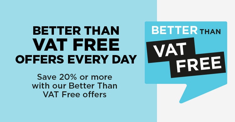Save when you need to with our Better Than VAT Free hair and beauty offers.